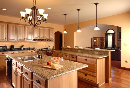 Granite Kitchen Countertop Brown Northern Michigan MKD Kitchens, 