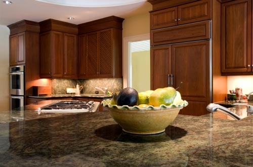 Granite Kitchen Countertop Dark Fort Wayne MKD Kitchens